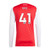 RICE #41 Arsenal 25/26 Men's Home Long Sleeve Shirt - PL Font