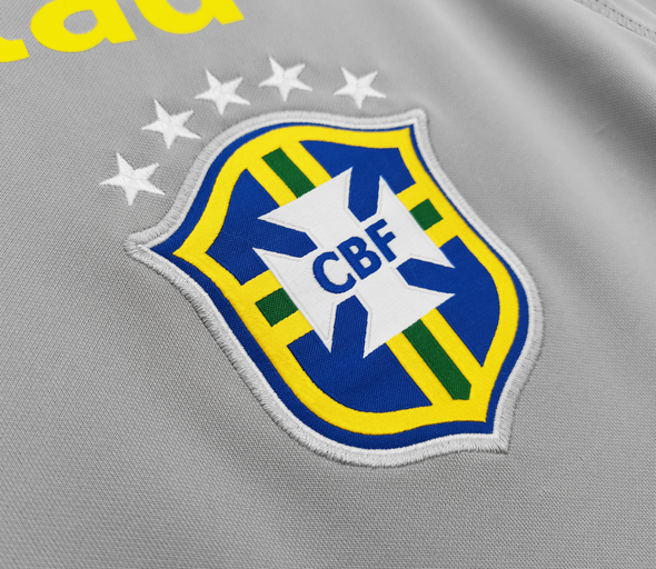 Brazil 18/19 Men's Gray Training Retro Shirt