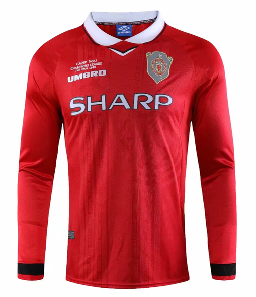 Manchester United 99/00 Men's Home Long Sleeve Retro Shirt