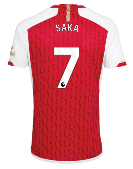 SAKA #7 Arsenal 23/24 Stadium Men's Home Shirt - PL Font