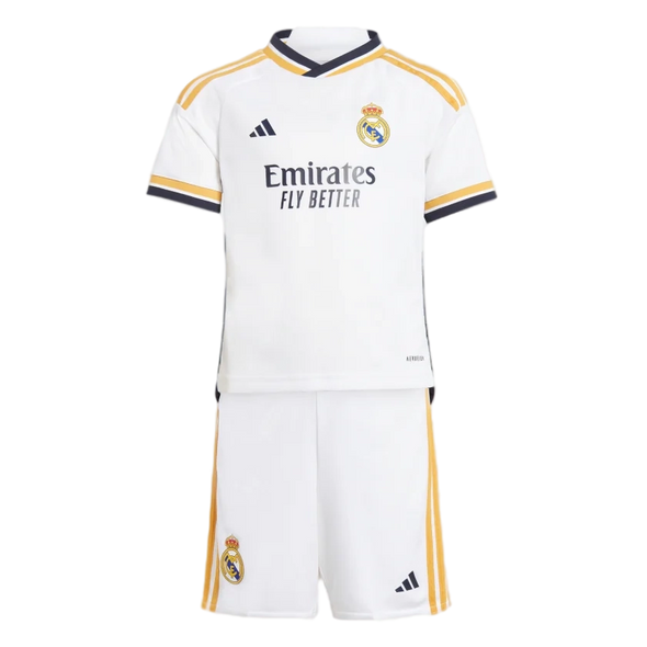 Real Madrid 23/24 Kid's Home Shirt and Shorts