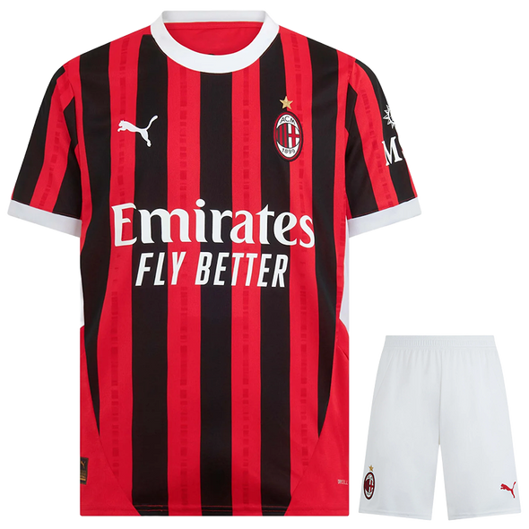 AC Milan 24/25 Kid's Home Shirt and Shorts