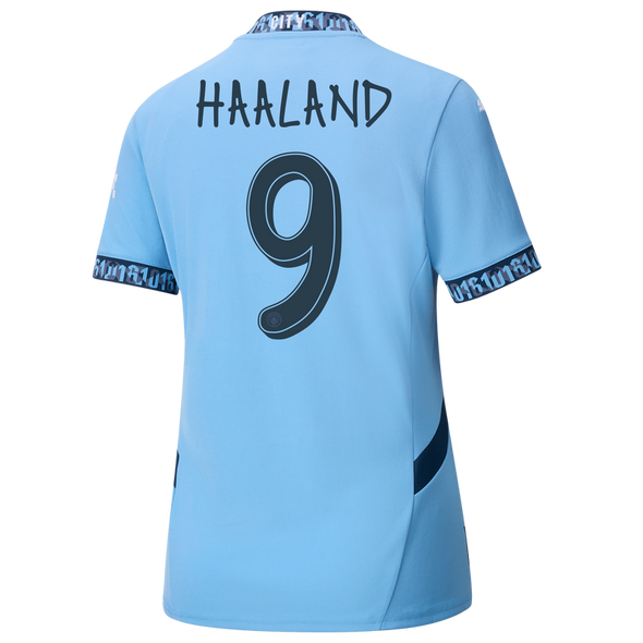HAALAND #9 Manchester City 24/25 Women's Home Shirt - Man City Font