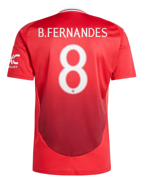 B.FERNANDES #8 Manchester United 24/25 Stadium Men's Home Shirt - Man United Font