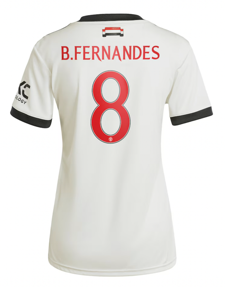 B.FERNANDES #8 Manchester United 24/25 Women's Third Shirt - Man United Font