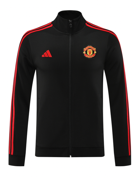 Manchester United 24/25 Men's Black Long Zip Jacket