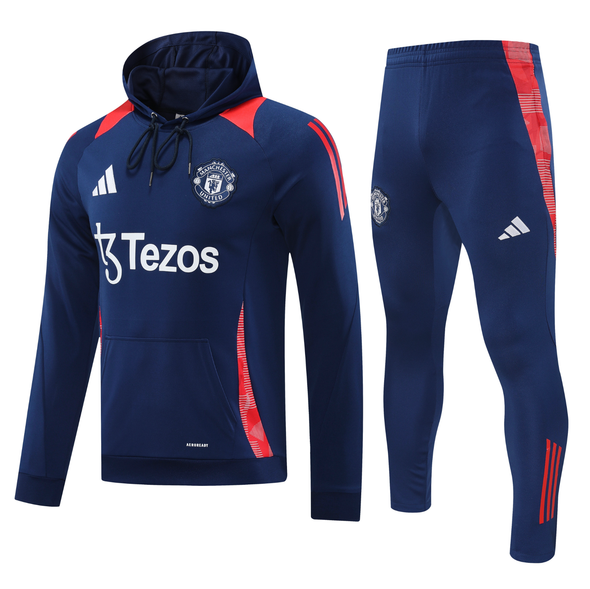 Manchester United 24/25 Men's Blue Hoodie Tracksuit