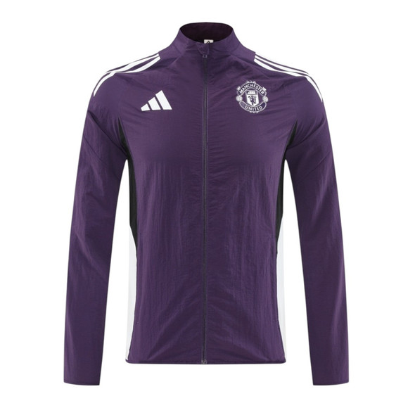 Manchester United 25/26 Men's Purple Long Zip Windbreaker