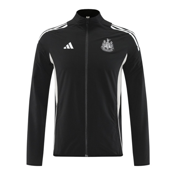 Newcastle United 25/26 Men's Black Long Zip Windbreaker