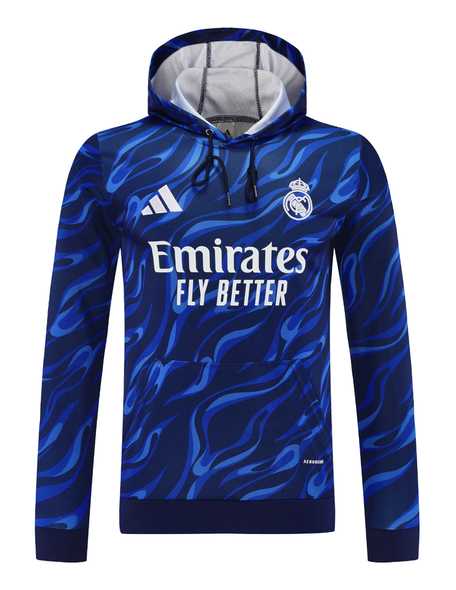Real Madrid 25/26 Men's Blue Pre-Match Hoodie Tracksuit