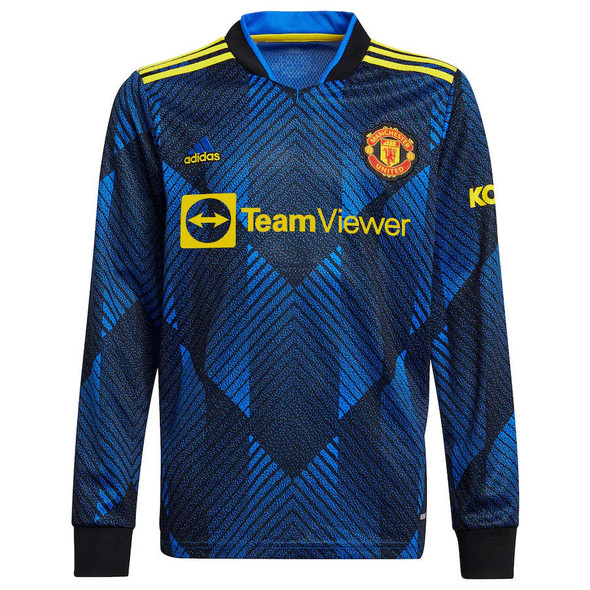 Adidas Mens SANCHO #25 Mens 21/22 Long Sleeve Manchester United ThirdJersey