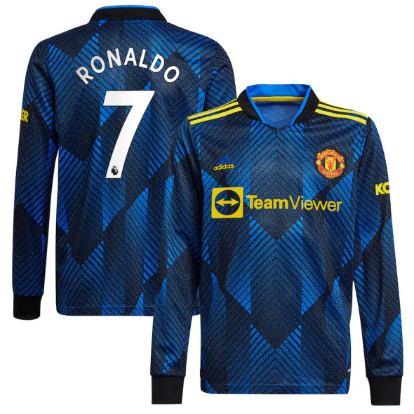 RONALDO #7 Men's 21/22 Long Sleeve Stadium Manchester United Third Shirt