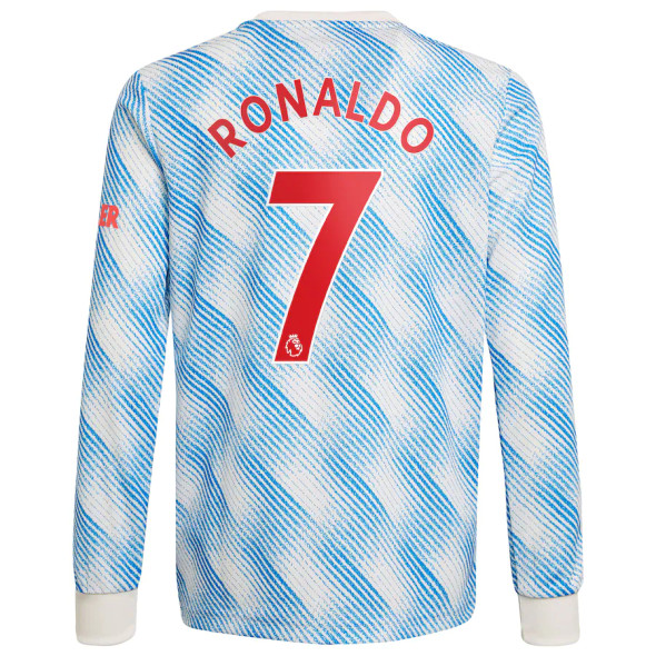RONALDO #7 Men's 21/22 Long Sleeve Stadium Manchester United Away Shirt