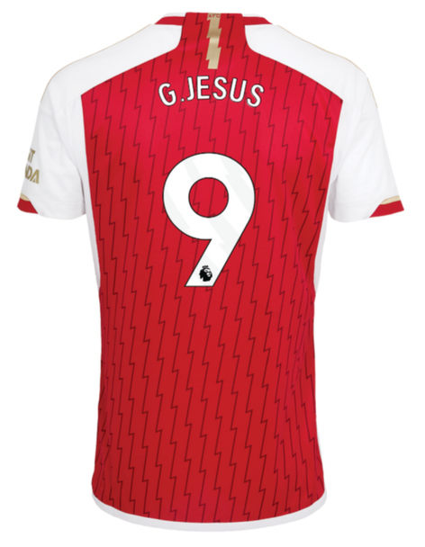 G. JESUS #9 Arsenal 23/24 Stadium Men's Home Shirt - PL Font