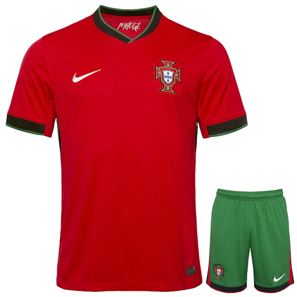Portugal 2024 Kid's Home Shirt and Shorts