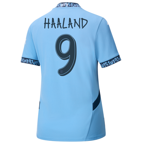 HAALAND #9 Manchester City 24/25 Women's Home Shirt - Man City Font