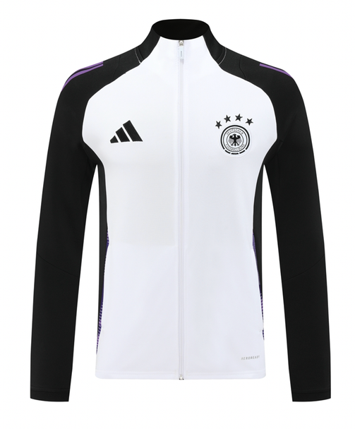 Germany 24/25 Men's White Long Zip Jacket