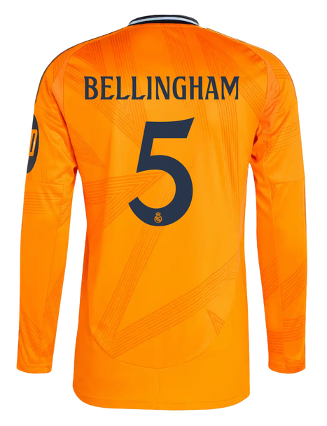 BELLINGHAM #5 Real Madrid 24/25 Men's Away Long Sleeve Shirt