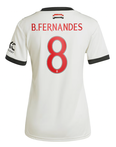 B.FERNANDES #8 Manchester United 24/25 Women's Third Shirt - Man United Font