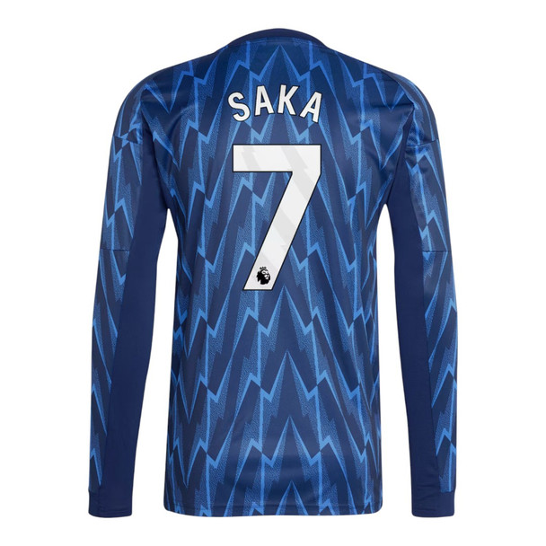 SAKA #7 Arsenal 25/26 Men's Away Long Sleeve Shirt - PL Font