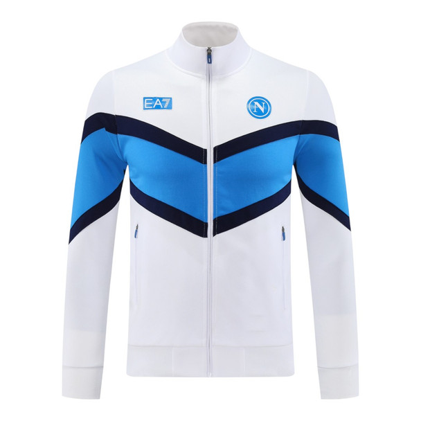SSC Napoli 25/26 Men's White Long Zip Jacket