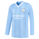 HAALAND #9 Manchester City 23/24 Men's Home Long Sleeve Shirt - Man City Font