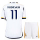 RODRYGO #11 Real Madrid 23/24 Kid's Home Shirt and Shorts