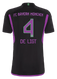 DE LIGT #4 Bayern Munich 23/24 Stadium Men's Away Shirt