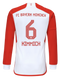 KIMMICH #6 Bayern Munich 23/24 Men's Home Long Sleeve Shirt
