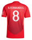 B.FERNANDES #8 Manchester United 24/25 Authentic Men's Home Shirt - Man United Font