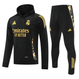Real Madrid 24/25 Men's Black-Gold Hoodie Tracksuit