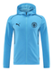 Manchester City 24/25 Men's Light Blue Long Zip Hoodie