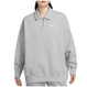 Nike Women's Gray Oversized Short-Zip Fleece