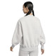 Nike Women's Grey Oversized Crew-Neck Sweatshirt