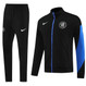 Chelsea 24/25 Men's Black-Blue Long Zip Jacket