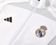Real Madrid 25/26 Men's White Long Zip Jacket