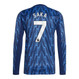 SAKA #7 Arsenal 25/26 Men's Away Long Sleeve Shirt - PL Font