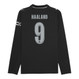 HAALAND #9 Manchester City 25/26 Men's Away Long Sleeve Shirt - City Font