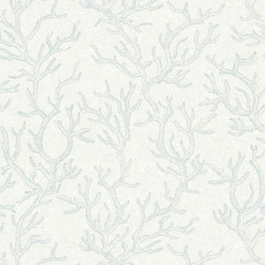 344972 - Versace Sea Coral Blue White AS Creation Wallpaper