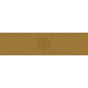 935262 - Versace Medusa Greek Key Gold AS Creation Wallpaper Border
