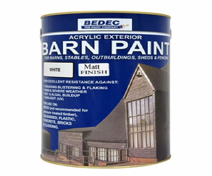 5lt Bedec Acrylic Exterior Barn Paint Matt White For All External Wood 5lt Bedec Acrylic Exterior Barn Paint Matt White For All External Wood