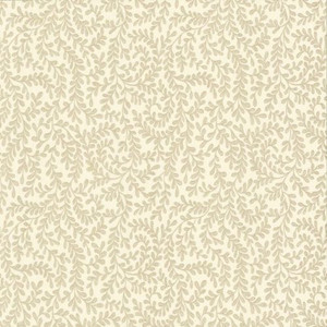 1838 Wallcoverings 1601-104-03 - Rosemore Small Leaf Trail Neutral 1838 Wallpaper roll - luxury design for UK feature walls