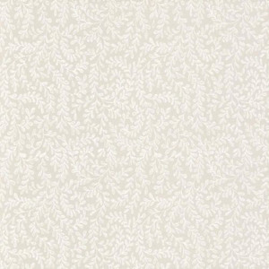 1838 Wallcoverings 1601-104-05 - Rosemore Small Leaf Trail Grey White 1838 Wallpaper roll - luxury design for UK feature walls