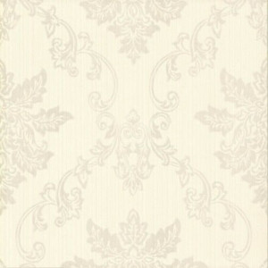 1838 Wallcoverings 1601-106-02 - Rosemore Damask Striped Cream Taupe 1838 Wallpaper roll - luxury design for UK feature walls