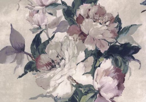 1838 Wallcoverings 1703-108-01 - Camellia Large Bold Flowers Ivory 1838 Wallpaper roll - luxury design for UK feature walls