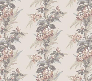 1838 Wallcoverings 1804-116-04 - Aurora Floral Beige Green 1838 Wallpaper roll - luxury design for UK feature walls
