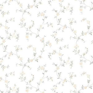 Galerie CK36604 - Kitchen Style 3 Floral Trail Beige Cream White Galerie Wallpaper roll - luxury design for UK feature walls