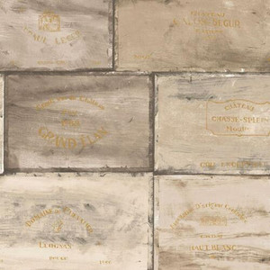 Galerie CK36614 - Kitchen Style 3 Wine Crate Brickwork Brown Galerie Wallpaper roll - luxury design for UK feature walls