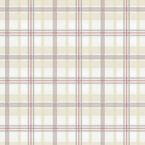 Galerie KE29913 - Kitchen Style 3 Plaid Checked Red Cream Grey Galerie Wallpaper roll - luxury design for UK feature walls