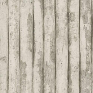 FH37533 - Homestyle Rustic Wooden Logs Smoky Grey Galerie Wallpaper